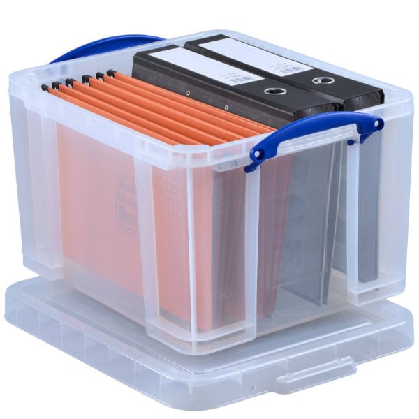 Really Useful Clear 35 litre Plastic Storage Box 35C