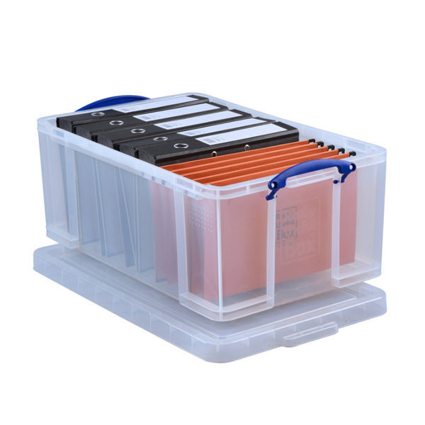 Really Useful 64 Litre Storage Box With Lid Clear