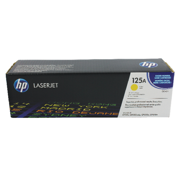 HP 125A Yellow LaserJet Toner Cartridge - CB542A